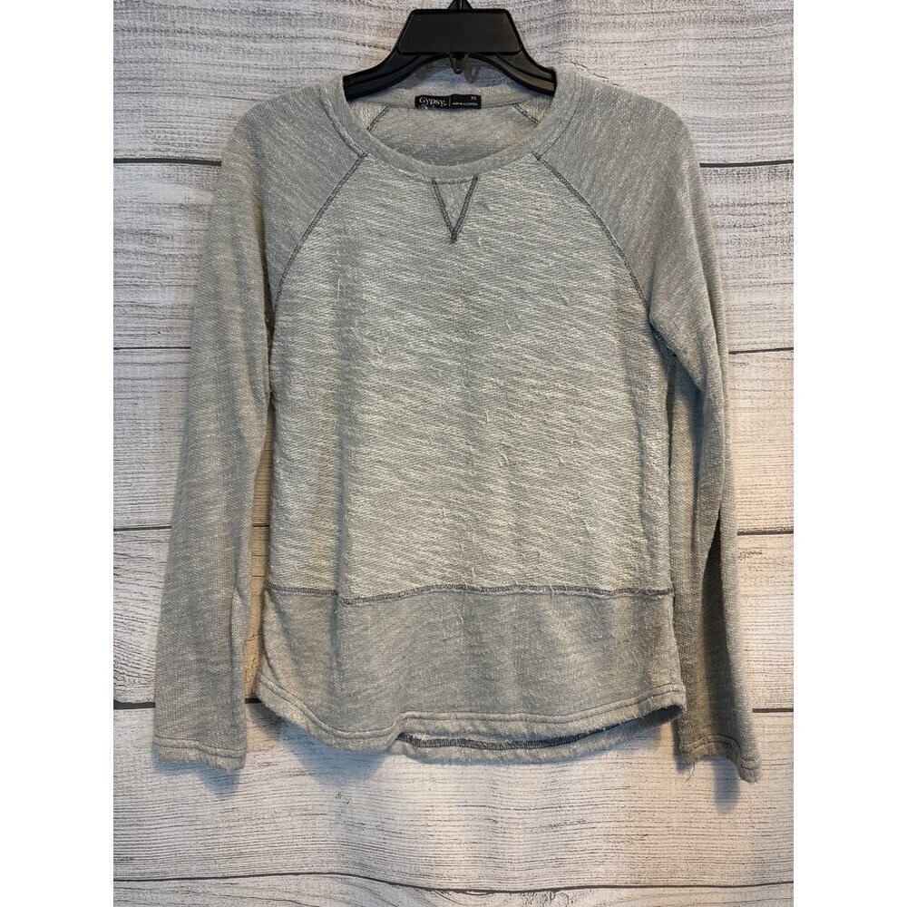 Gypsy 05 Gray Long-Sleeve Pullover Sweater Size XS